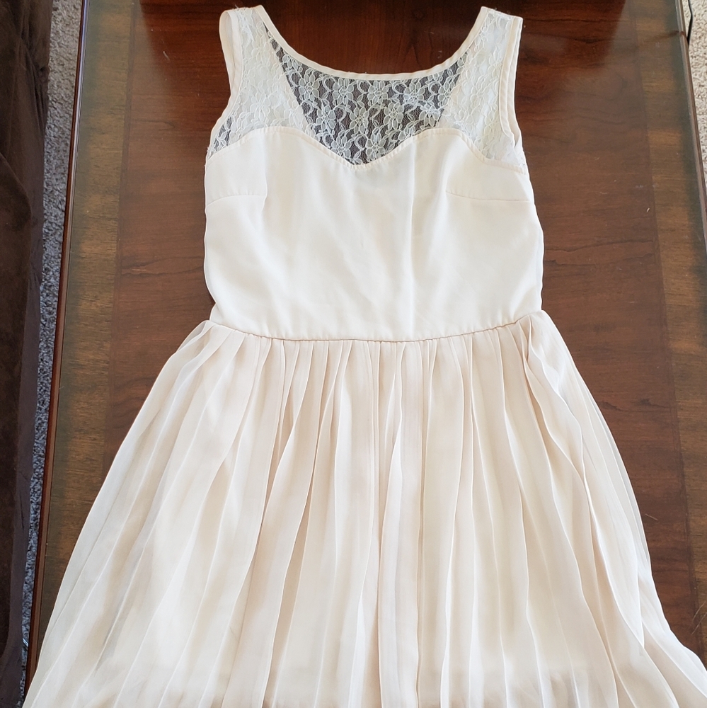 Chiffon and Lace Skater Dress
